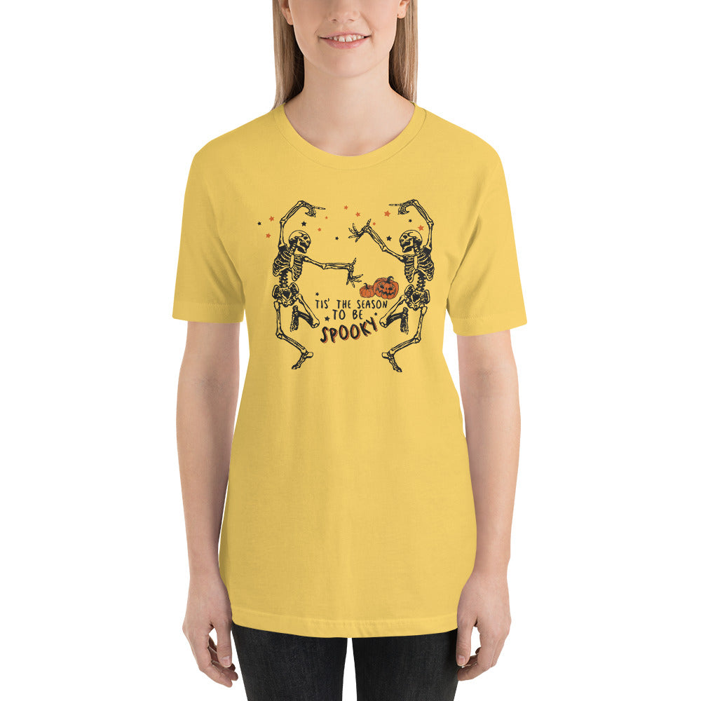 Retro Halloween T-Shirt, Vintage Skeleton T-Shirt, Spooky Season T-Shirt Bella Canvas t-shirt