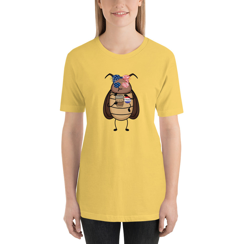 Suburban Cockroach - I Voted Single Bow/Glasses Unisex t-shirt