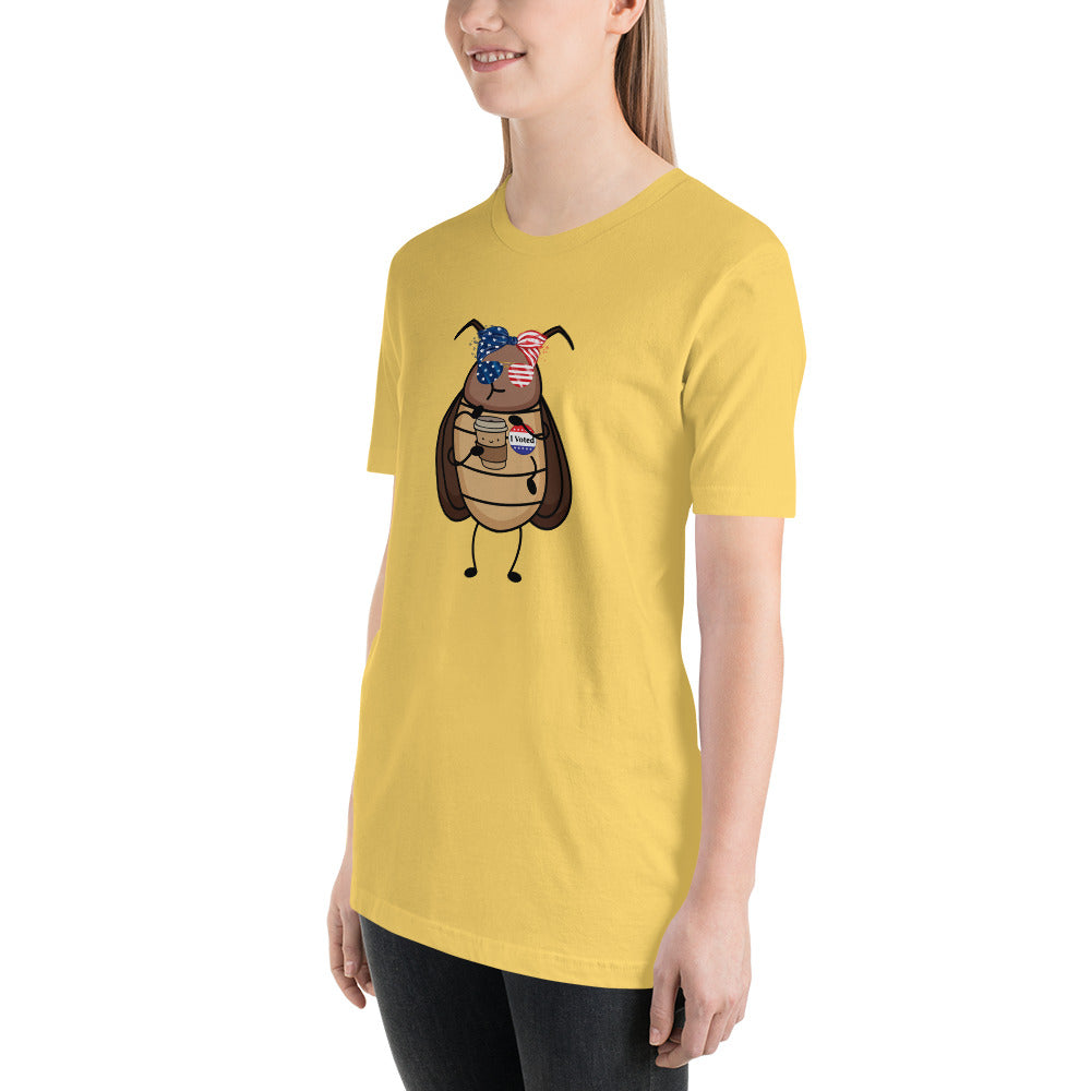 Suburban Cockroach - I Voted Single Bow/Glasses Unisex t-shirt