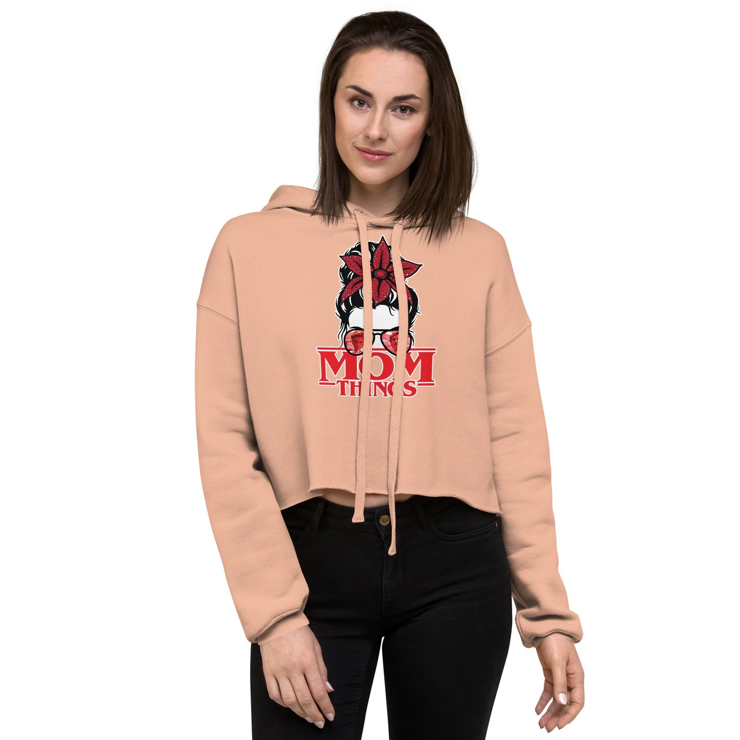 Mom Things Stranger Demo Bun Henry 001 Comfy Crop Hoodie