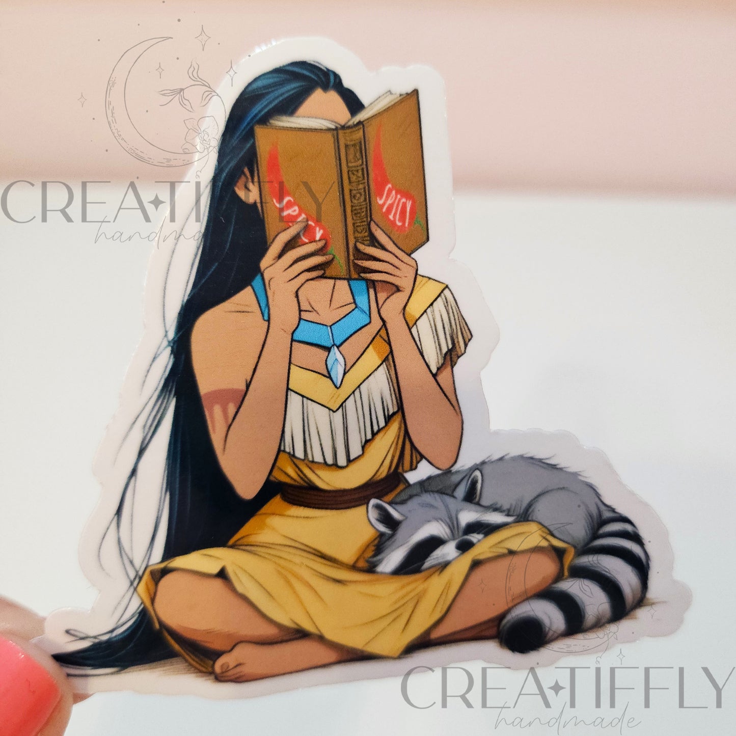 Princess Book Reading Sticker, Bookish sticker, Kindle Sticker, Book Sticker, Cellphone Sticker, Waterproof - FAST SHIP