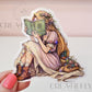 Princess Book Reading Sticker, Bookish sticker, Kindle Sticker, Book Sticker, Cellphone Sticker, Waterproof - FAST SHIP