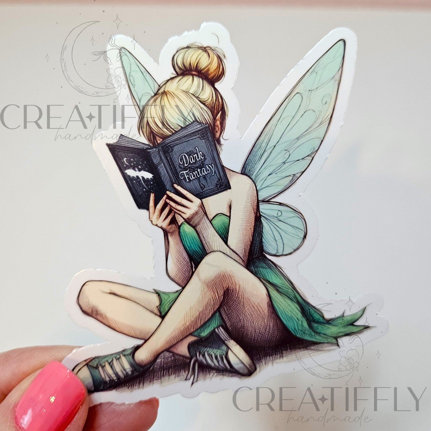 Princess Book Reading Sticker, Bookish sticker, Kindle Sticker, Book Sticker, Cellphone Sticker, Waterproof - FAST SHIP