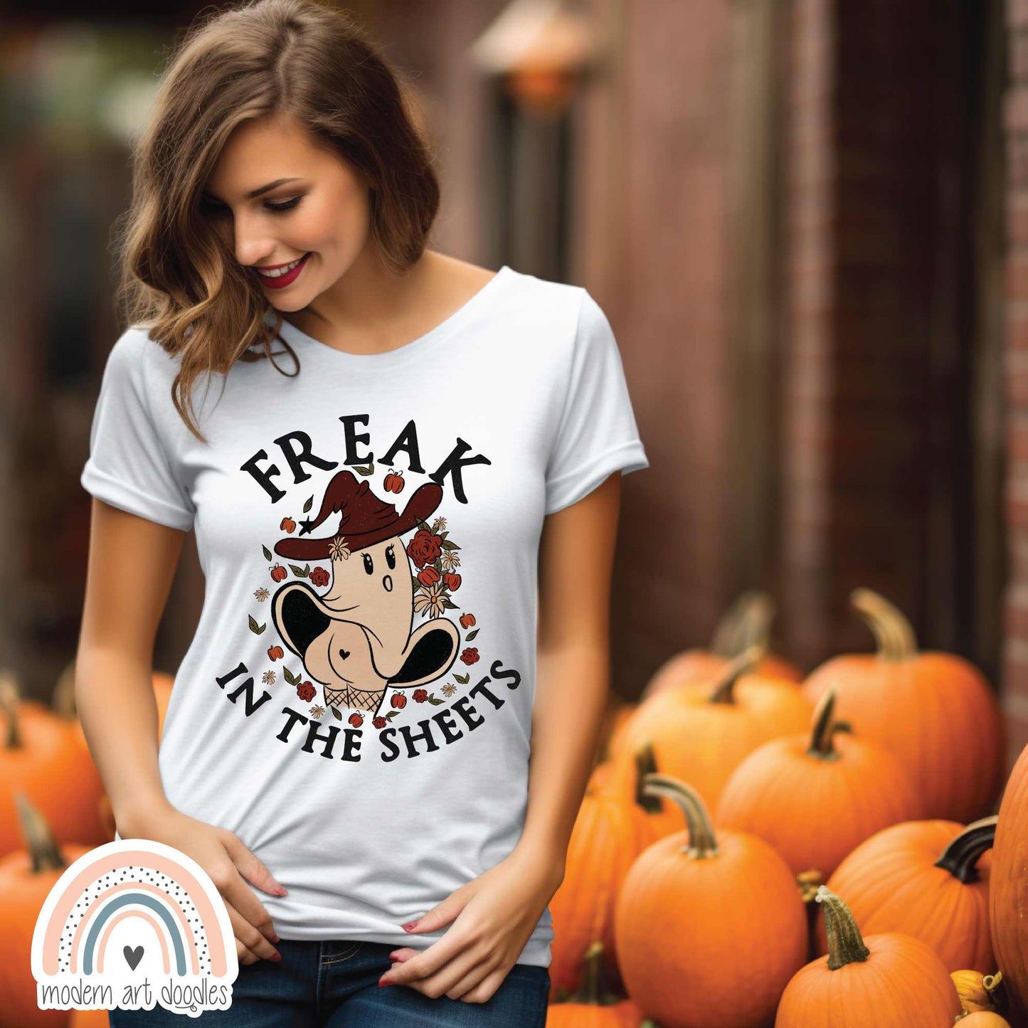 Freak in the Sheets Ghost Halloween Spooky Tee Unisex t-shirt