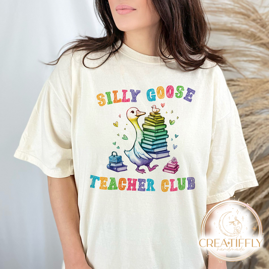 Silly Goose Teacher Club Back to School Funny Teacher Appreciation Gift Unisex t-shirt