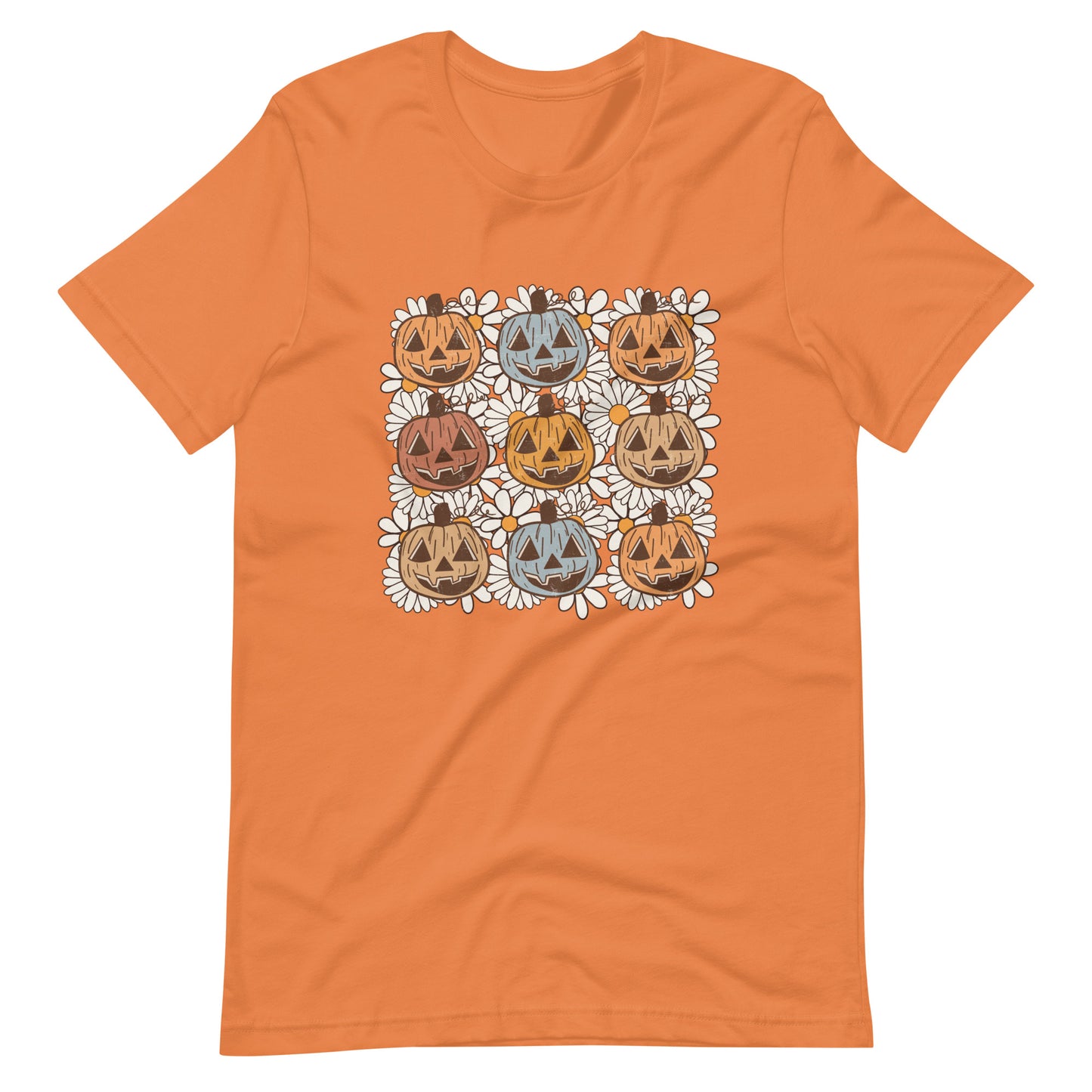 Distressed Pumpkin Flower Halloween Spooky Tee Unisex t-shirt