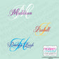 Personalized Name and Monogram Vinyl Wall Decal #103