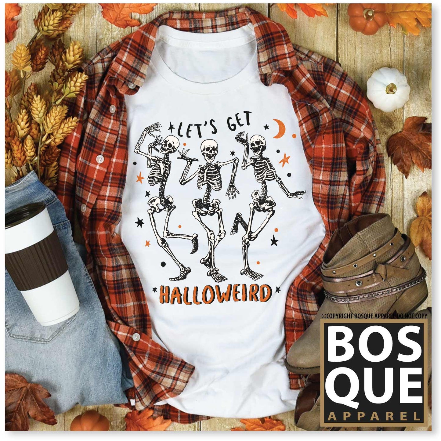 Let's Get Halloweird Skeleton Dance Halloween Vibes Unisex t-shirt