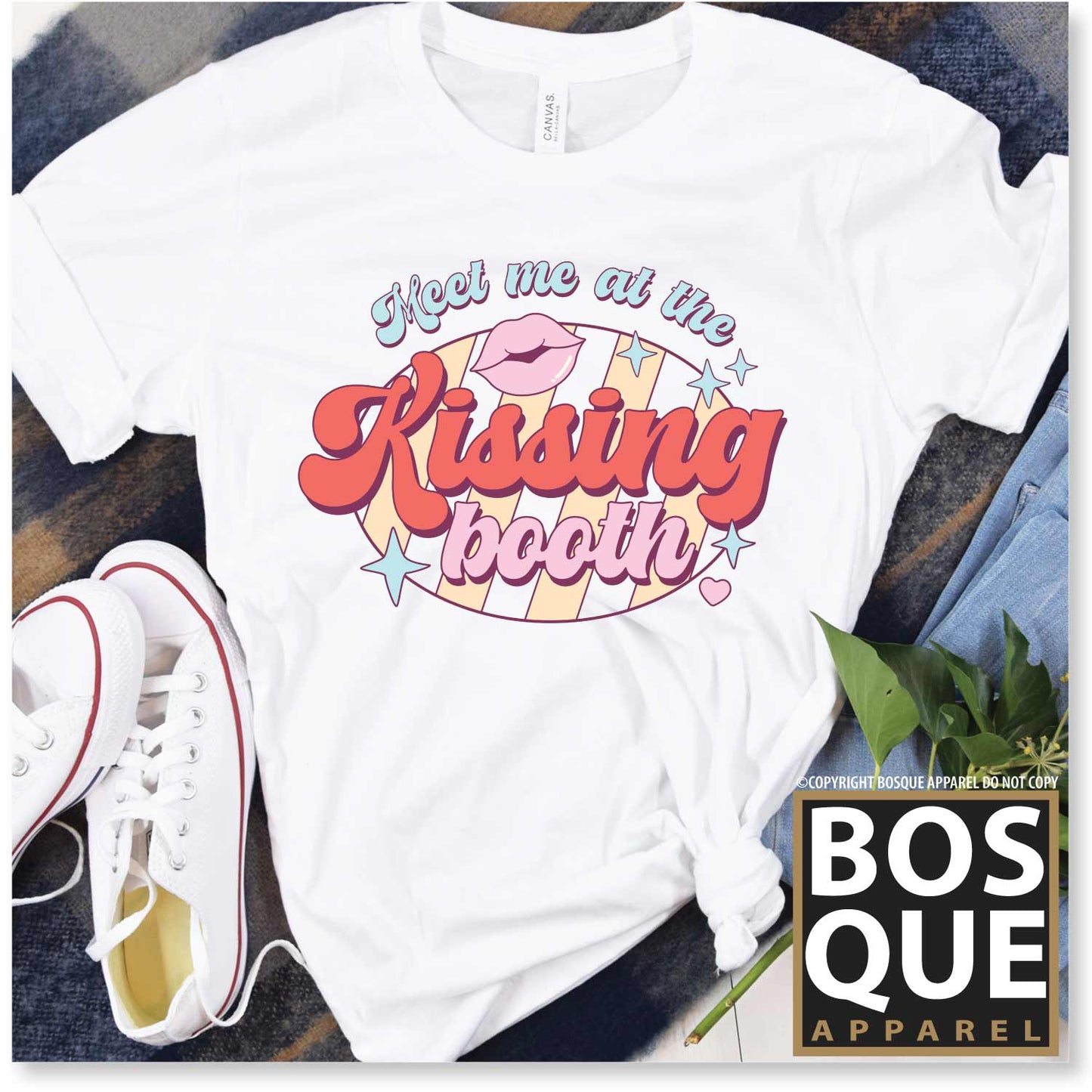 Meet Me At The Kissing Booth Valentines Day Unisex t-shirt