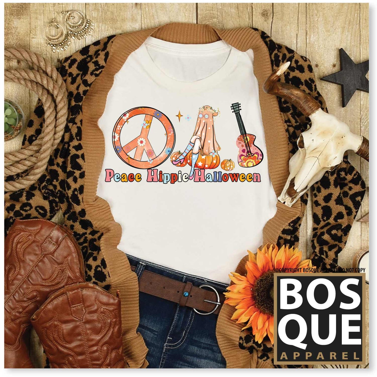 Peace Hippie Halloween Unisex t-shirt