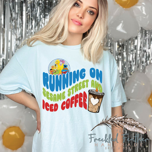 Running on Street and Iced Coffee Unisex t-shirt