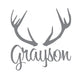 Buck Antlers Personalized Vinyl Wall Decal