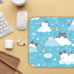 Blue Cute Kawaii Gaming Mouse pad, Computer Keyboard Office Accessories, Cute Office Decor