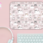 Pastel Cats Cute Kawaii Gaming Mouse pad, Computer Keyboard Office Accessories, Cute Office Decor