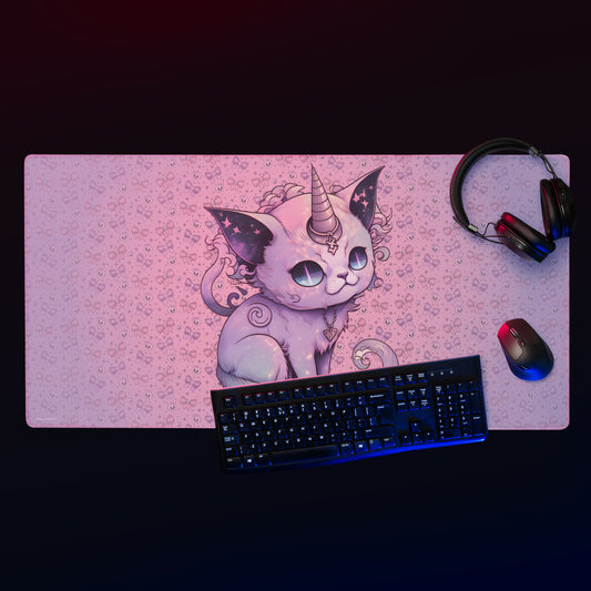 Pastel Goth Cat Kawaii Aesthetic Gaming mouse pad