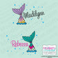 Mermaid tail Personalized Name Vinyl Wall Decal