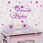 Princess Wand and Stars Personalized Name Vinyl Wall Decal