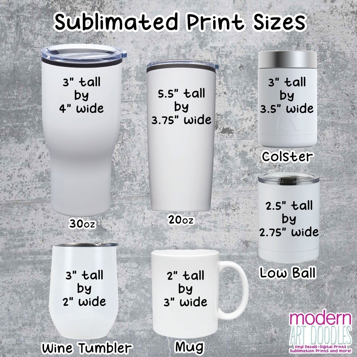 Halloween Coffee and Lattes Skulls and Bats Sublimation Print - Ready to Press - Ready to Ship