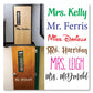 Teachers Name for Door Personalized Vinyl Wall Decal