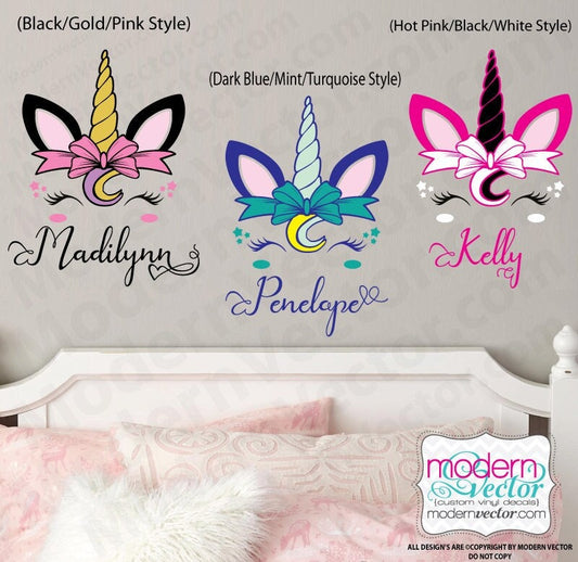 Unicorn Personalized Name Vinyl Wall Decal