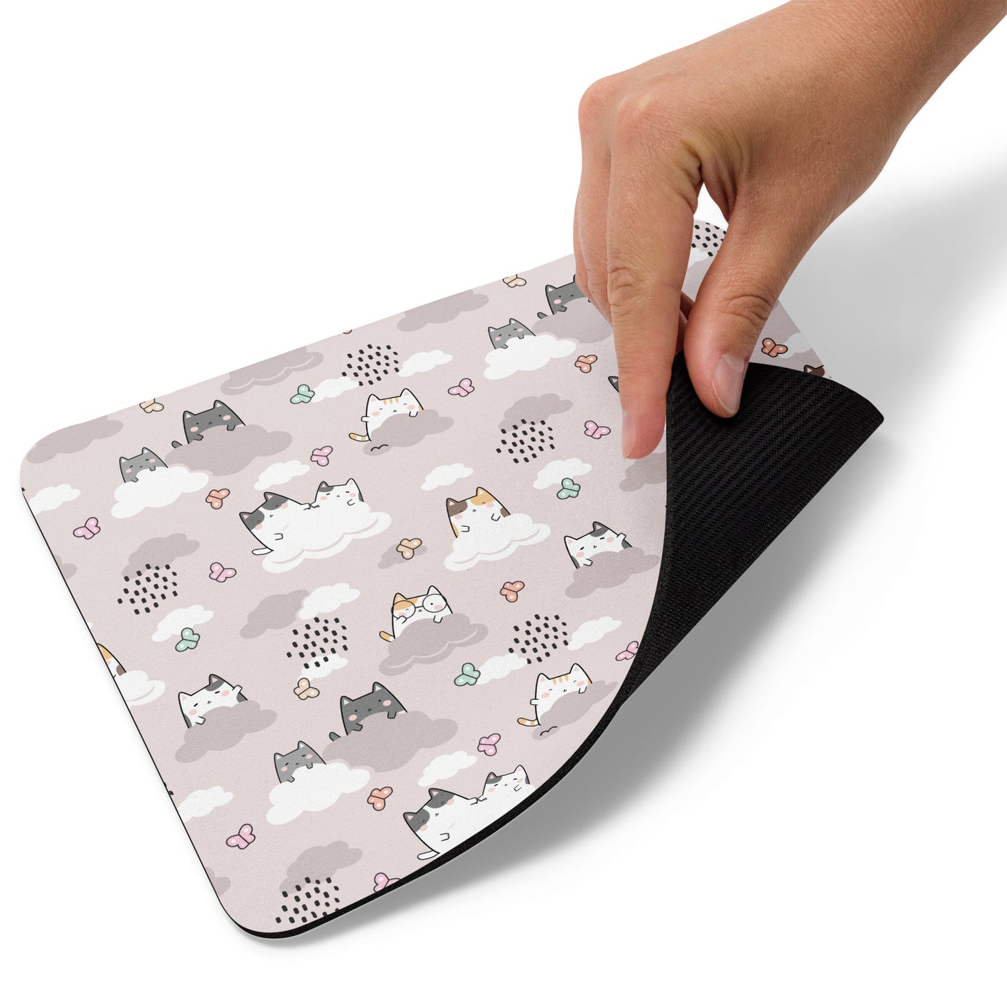 Pastel Cats Cute Kawaii Gaming Mouse pad, Computer Keyboard Office Accessories, Cute Office Decor