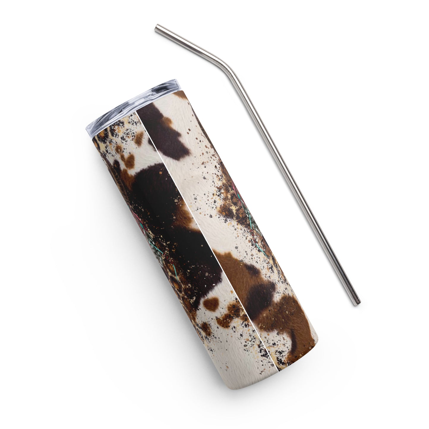 Western Cowgirl Bull Stainless steel tumbler