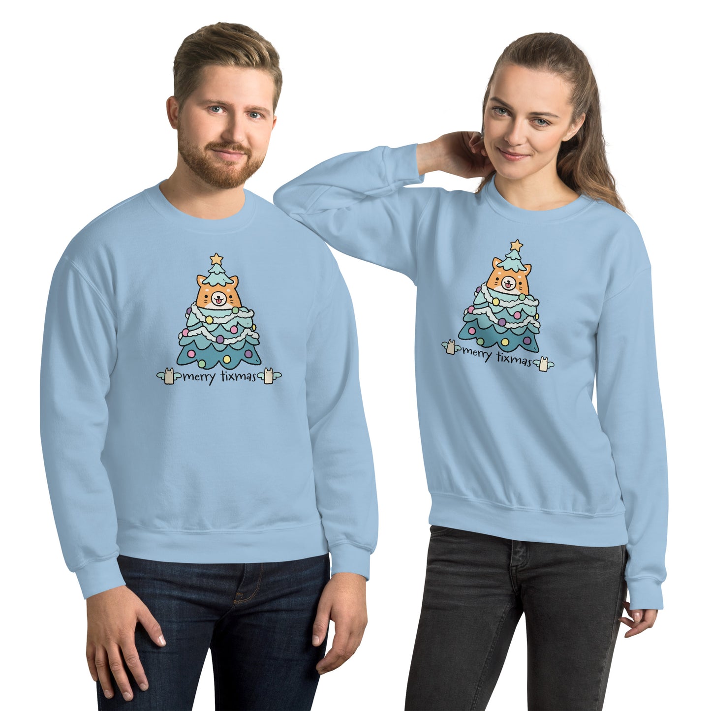 Tixee - Merry Tixmas Corgi Twee Unisex Sweatshirt