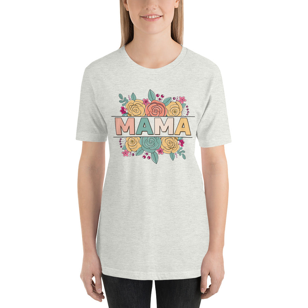 Mama with Split Flower border Unisex t-shirt