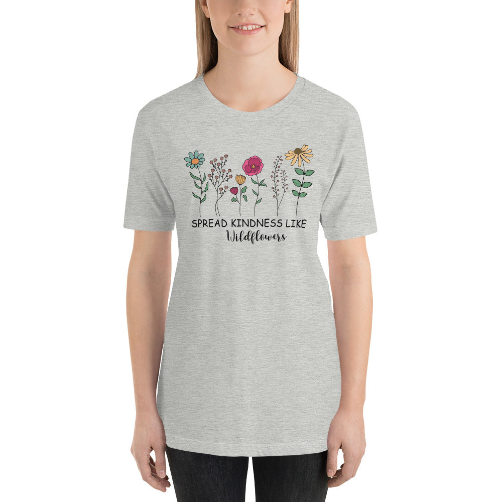 Teacher Tee Spread Kindness Like Wildflowers Unisex t-shirt