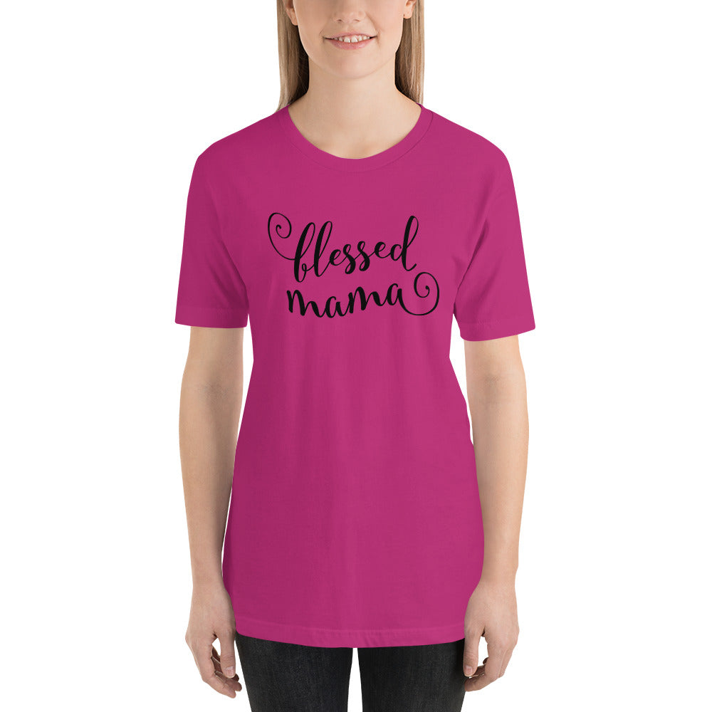 Script Blessed Mama Unisex t-shirt