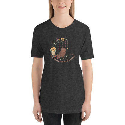 Owl and Wildflowers Vintage Style Unisex t-shirt