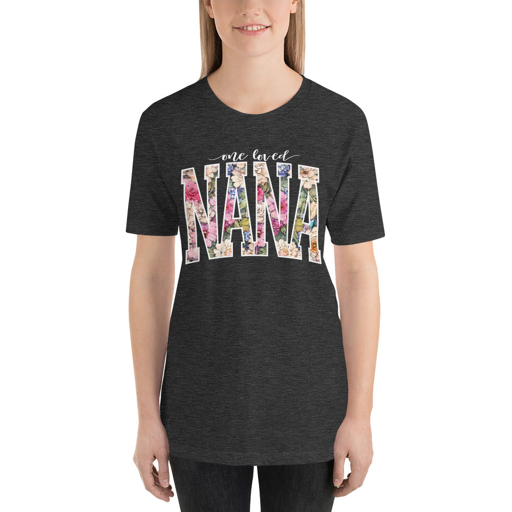 One Loved Nana Wildflower Floral Unisex t-shirt