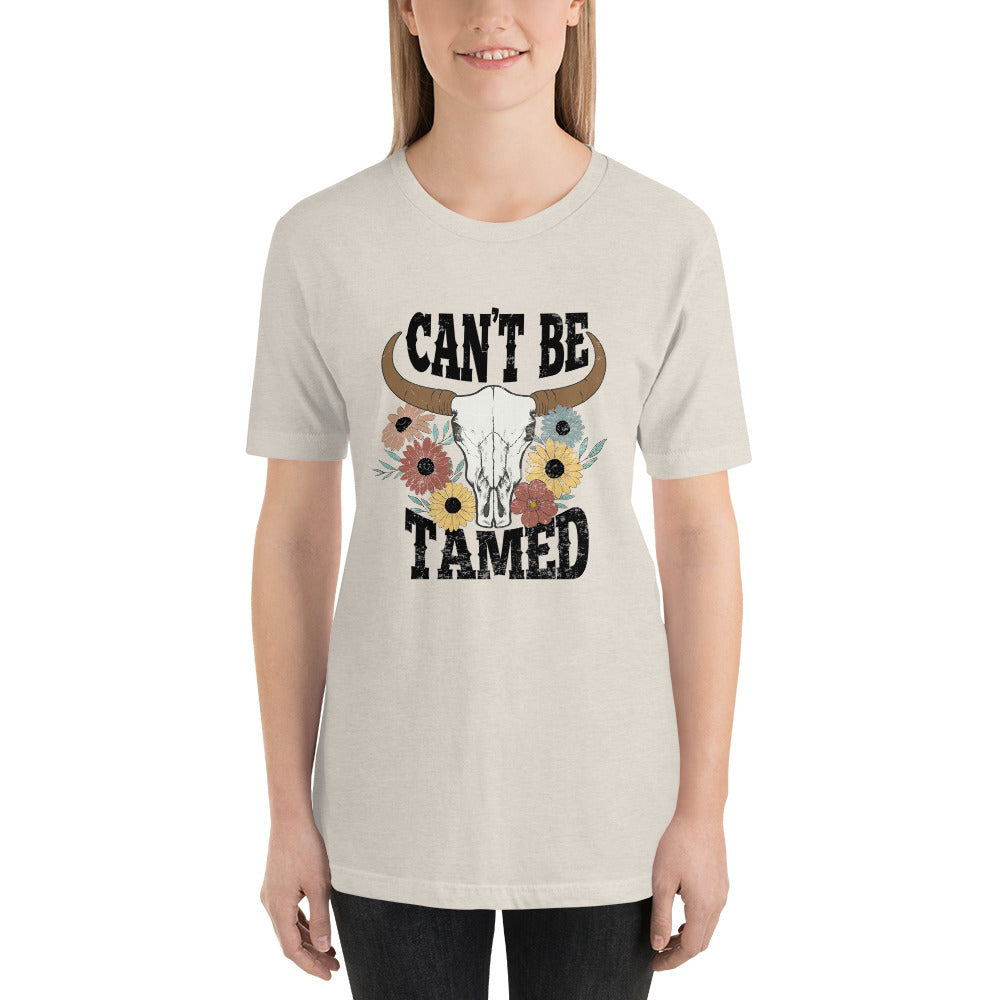 Can't Be Tamed Cow Skull Western Unisex t-shirt