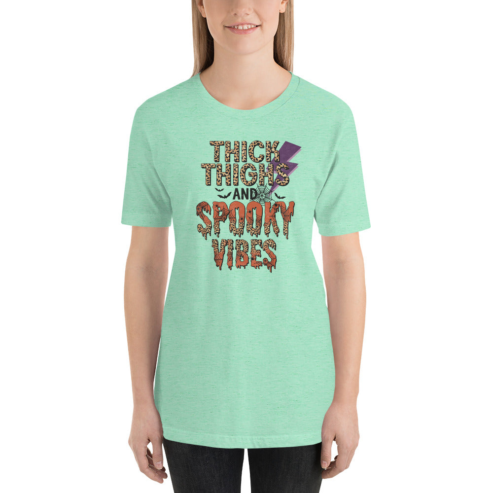 Thick Thighs and Spooky Vibes Halloween Unisex t-shirt
