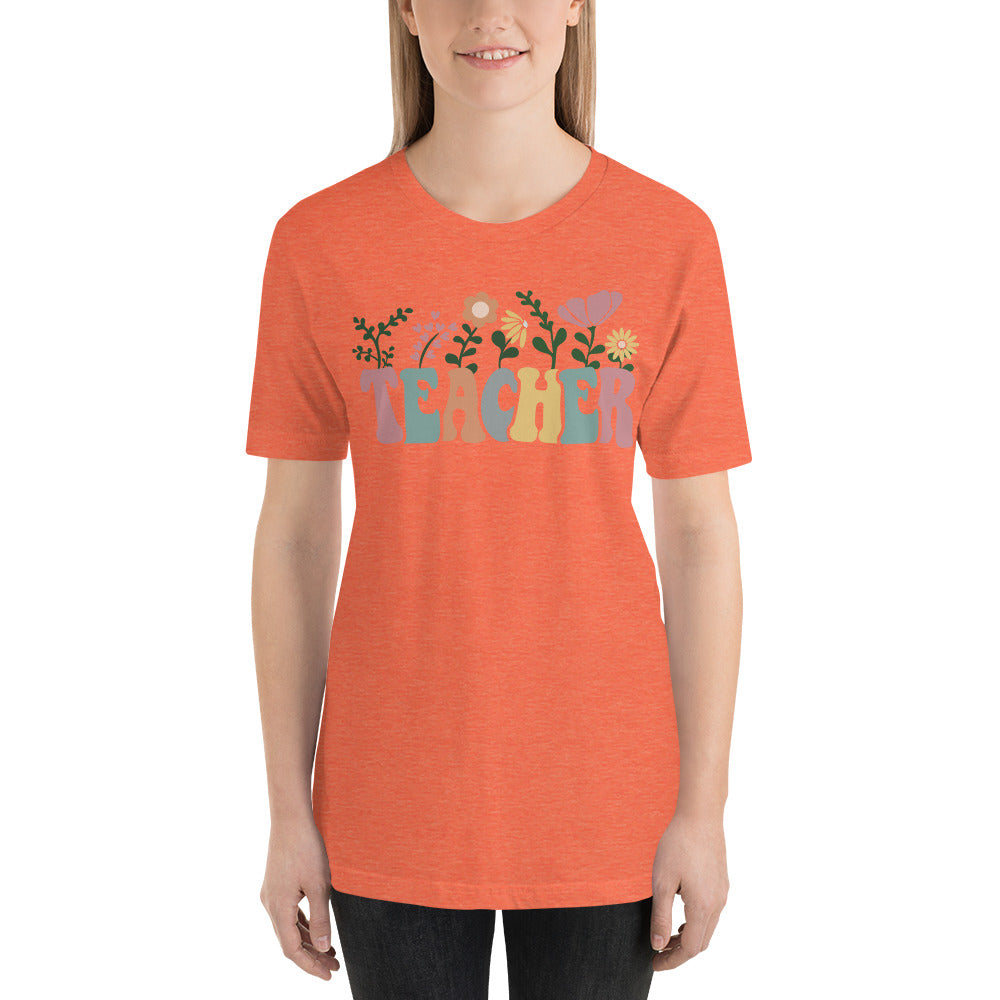 Teacher Wildflowers Unisex t-shirt