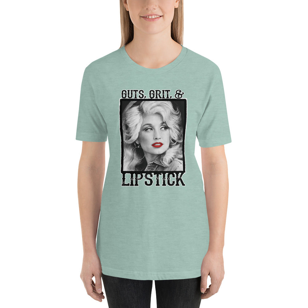 Guts Grit Lipstick Dolly Country Unisex t-shirt