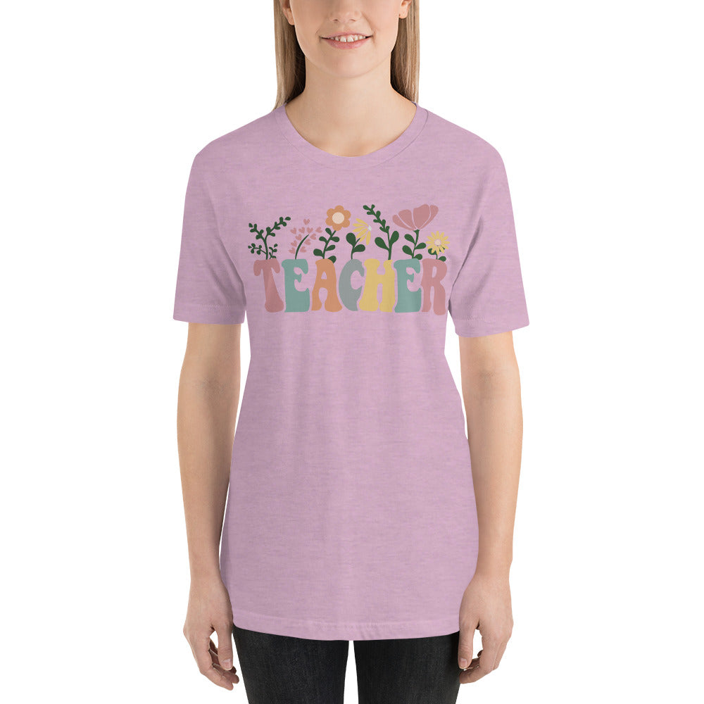 Teacher Wildflowers Unisex t-shirt