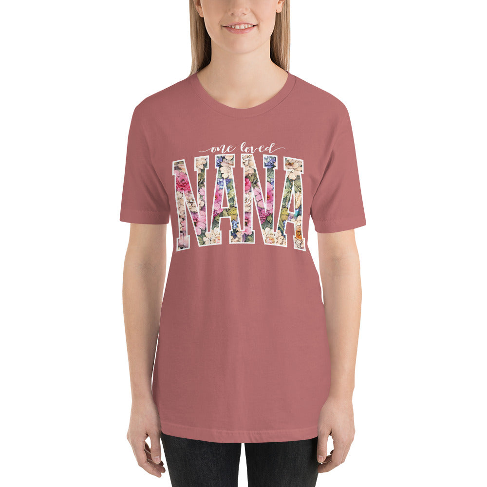 One Loved Nana Wildflower Floral Unisex t-shirt