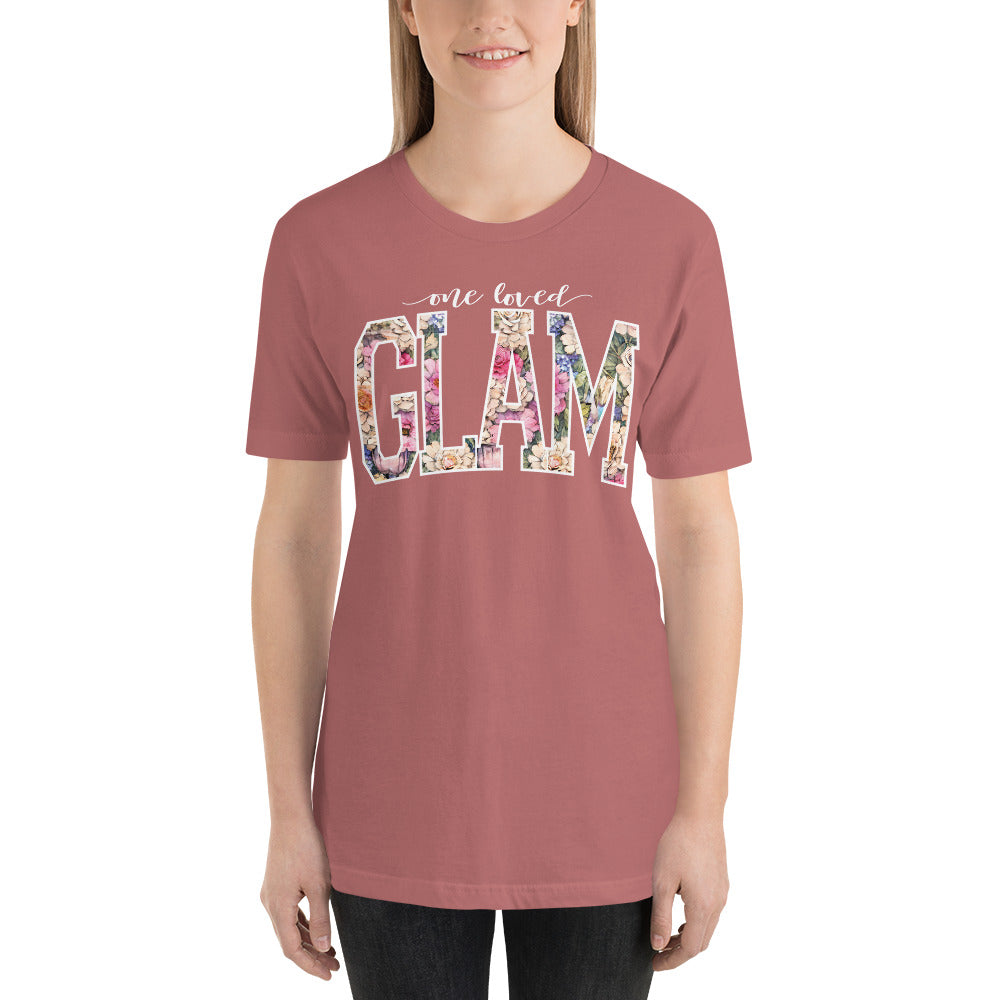 One Loved Glam Wildflower Floral Unisex t-shirt