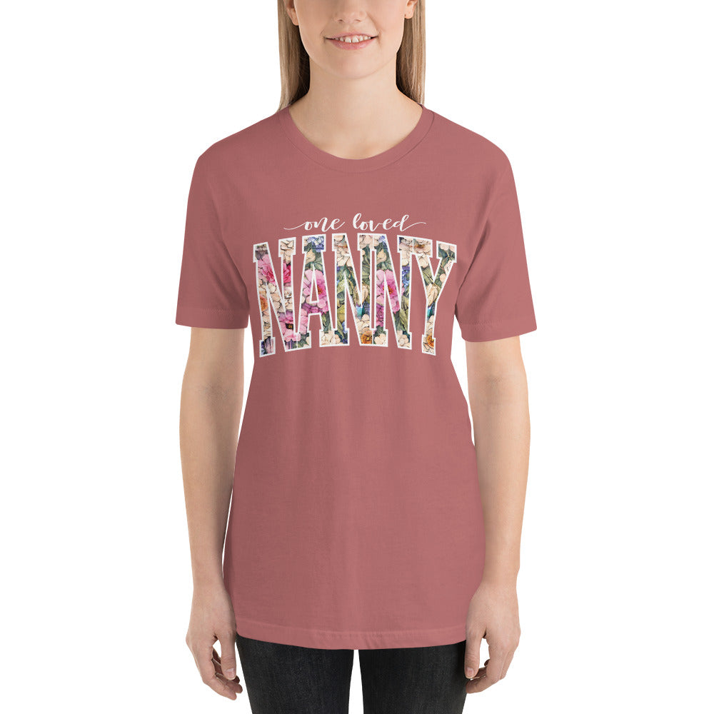 One Loved Nanny Wildflower Floral Unisex t-shirt