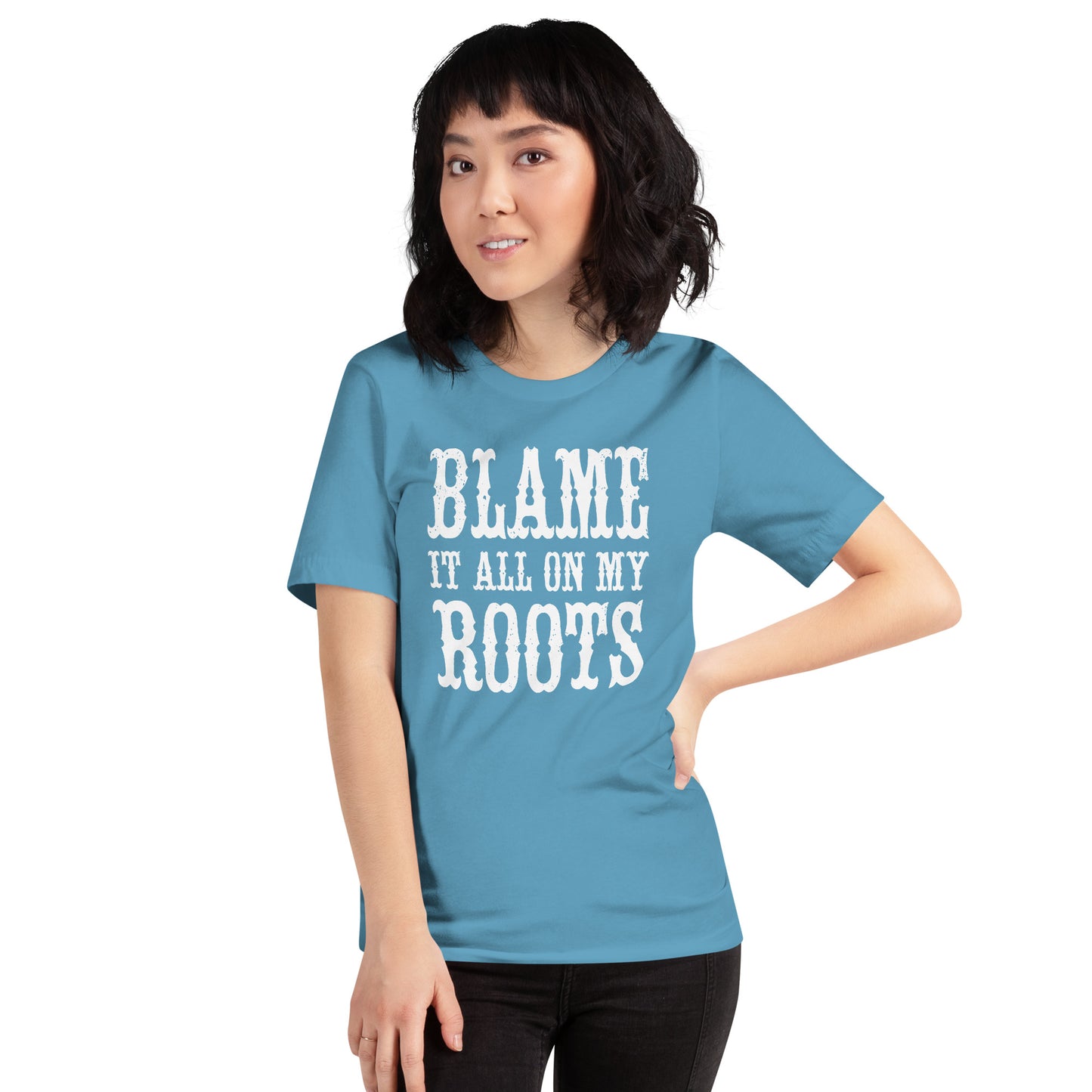 Blame it on my Roots Unisex t-shirt