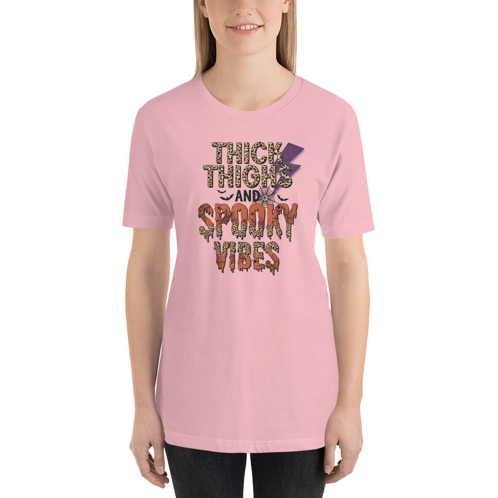 Thick Thighs and Spooky Vibes Halloween Unisex t-shirt