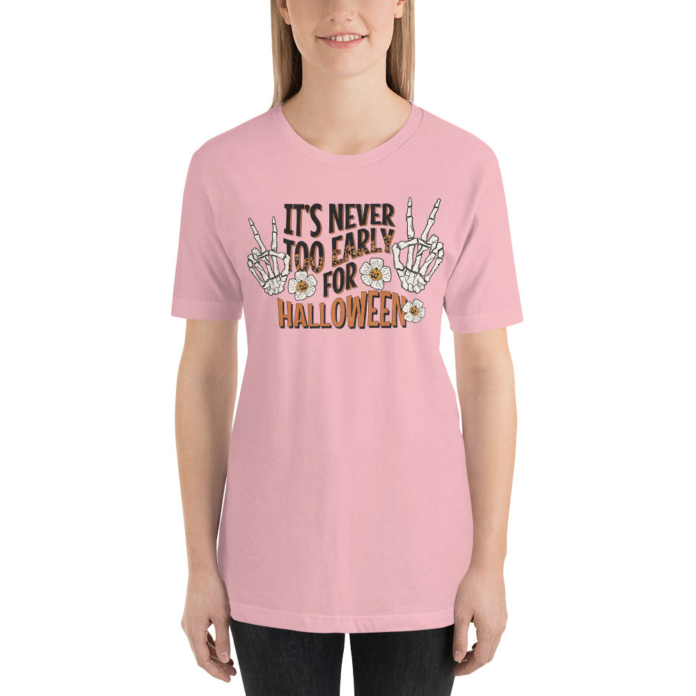 It's Never Too Early for Halloween Skeleton Peace Unisex t-shirt