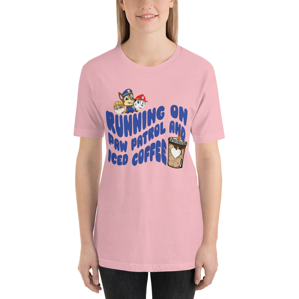 Running on Patrol and Iced Coffee Unisex t-shirt