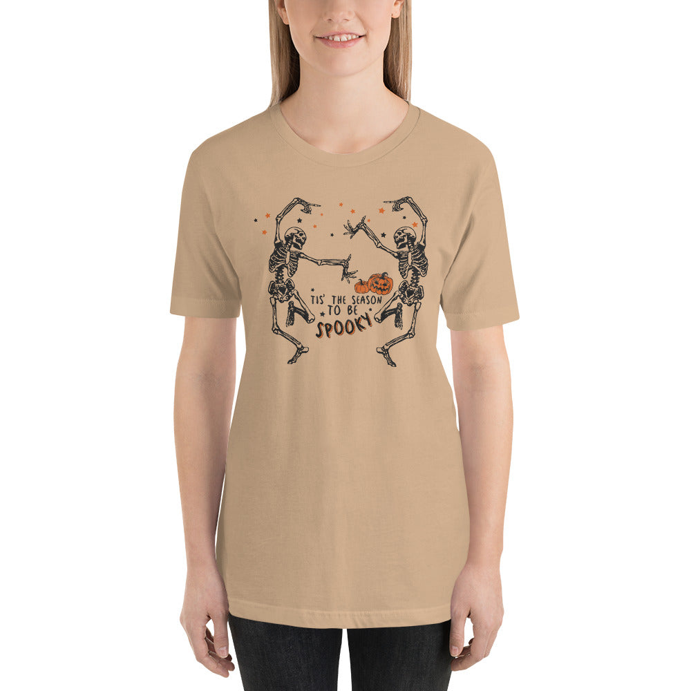 Retro Halloween T-Shirt, Vintage Skeleton T-Shirt, Spooky Season T-Shirt Bella Canvas t-shirt