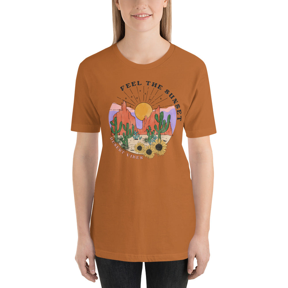Feel the Sunset Desert Vibes Country Southern Western Unisex t-shirt