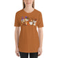 Pumpkin Coffee and Lattes Witches and Bats Halloween Vibes Unisex t-shirt