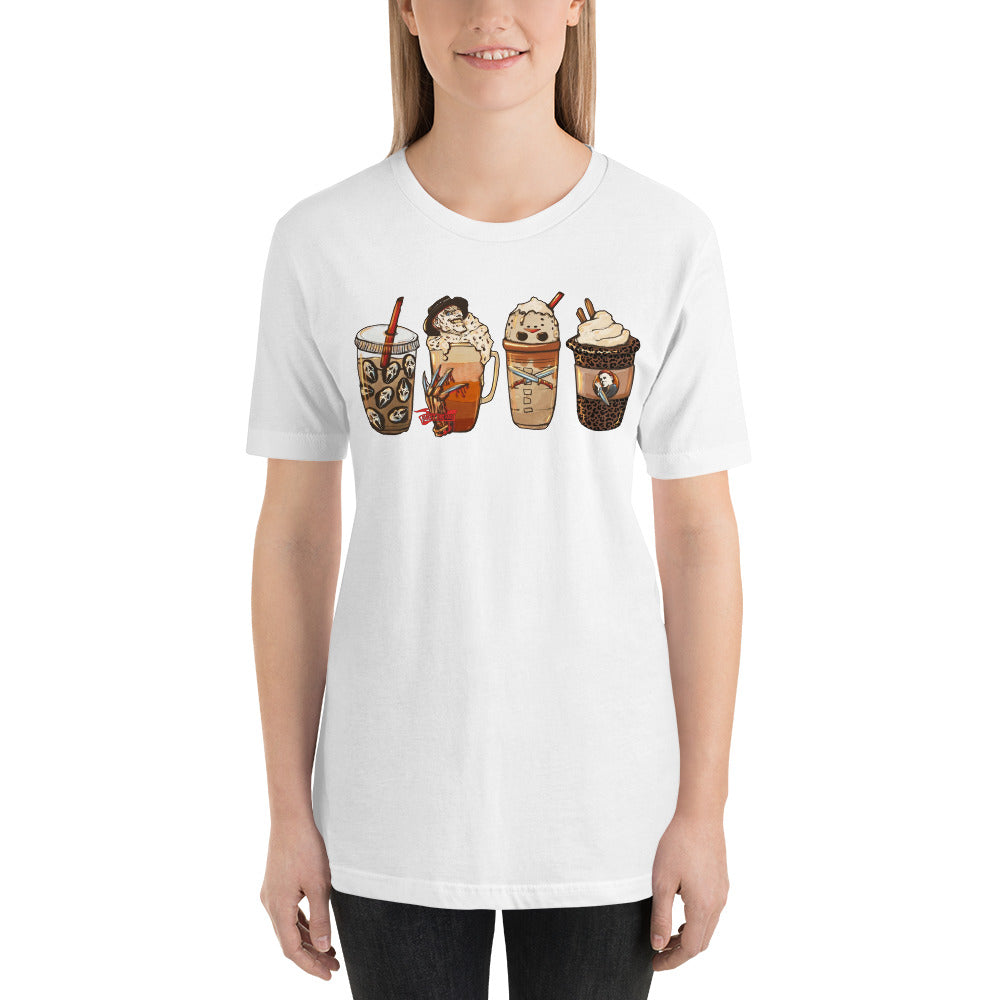 Scary Coffee and Lattes Halloween Unisex t-shirt