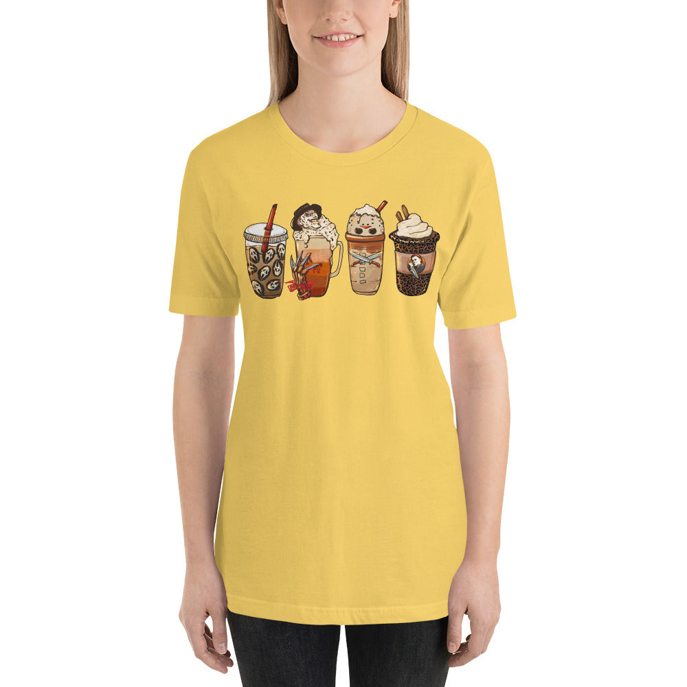 Scary Coffee and Lattes Halloween Unisex t-shirt