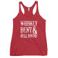 Whiskey Bent and Hell Bound Country Women's Racerback Tank